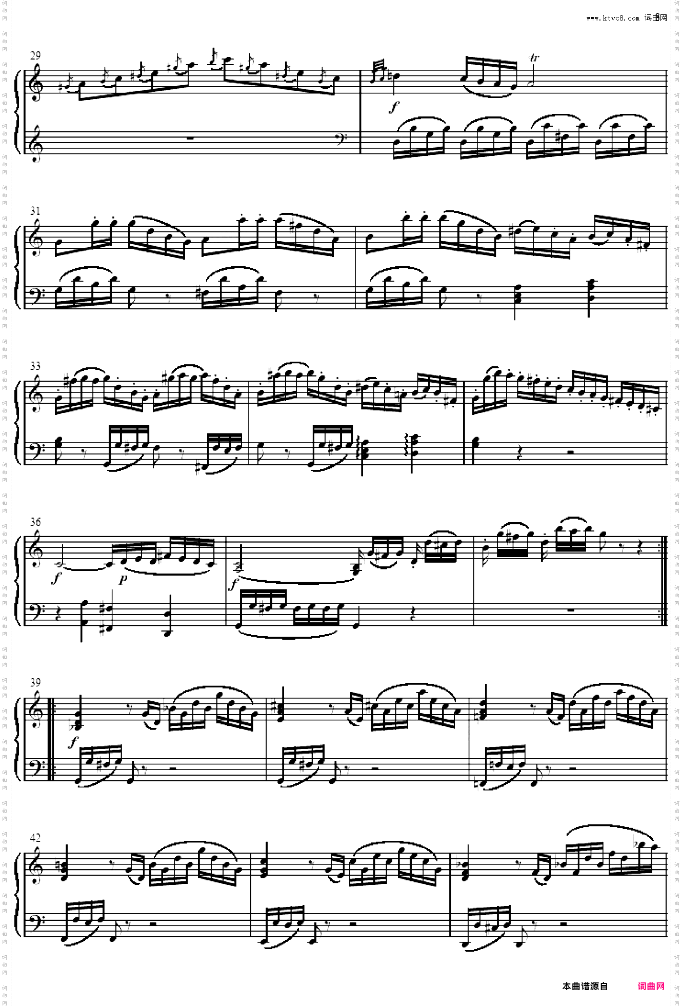 奏鸣曲 Sonatas K279Mvt·1