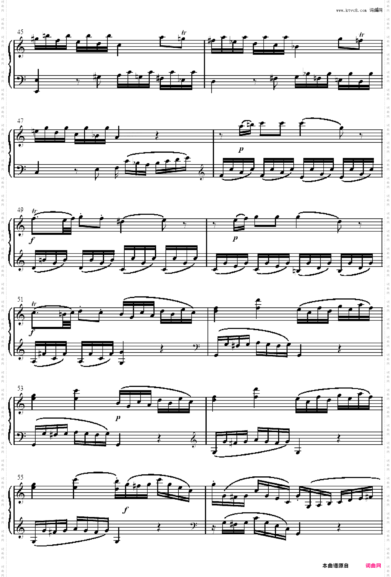 奏鸣曲 Sonatas K279Mvt·1