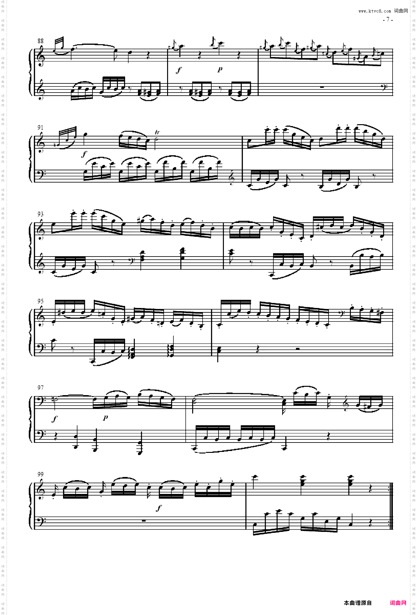 奏鸣曲 Sonatas K279Mvt·1