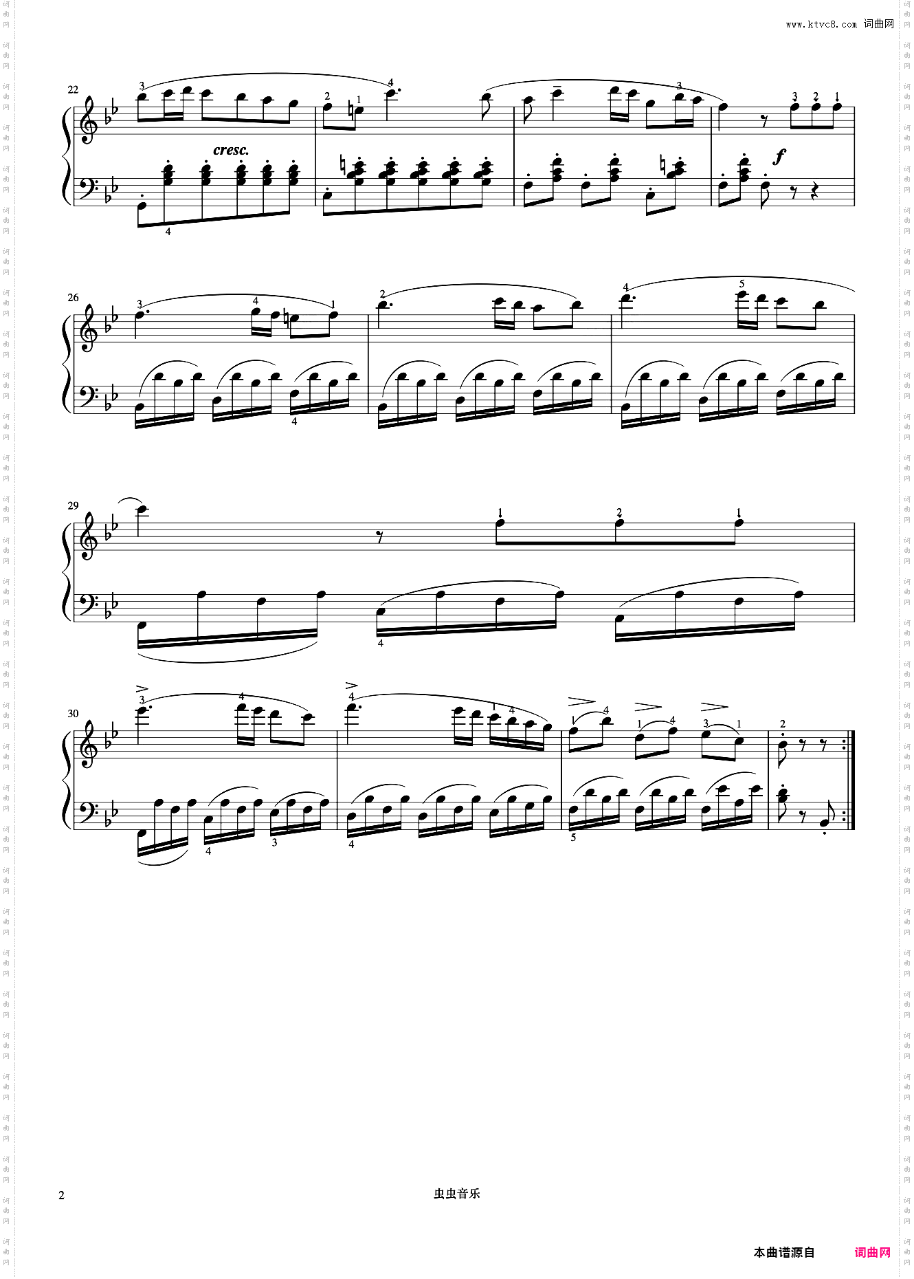第4首《车尔尼左手练习曲 作品718》