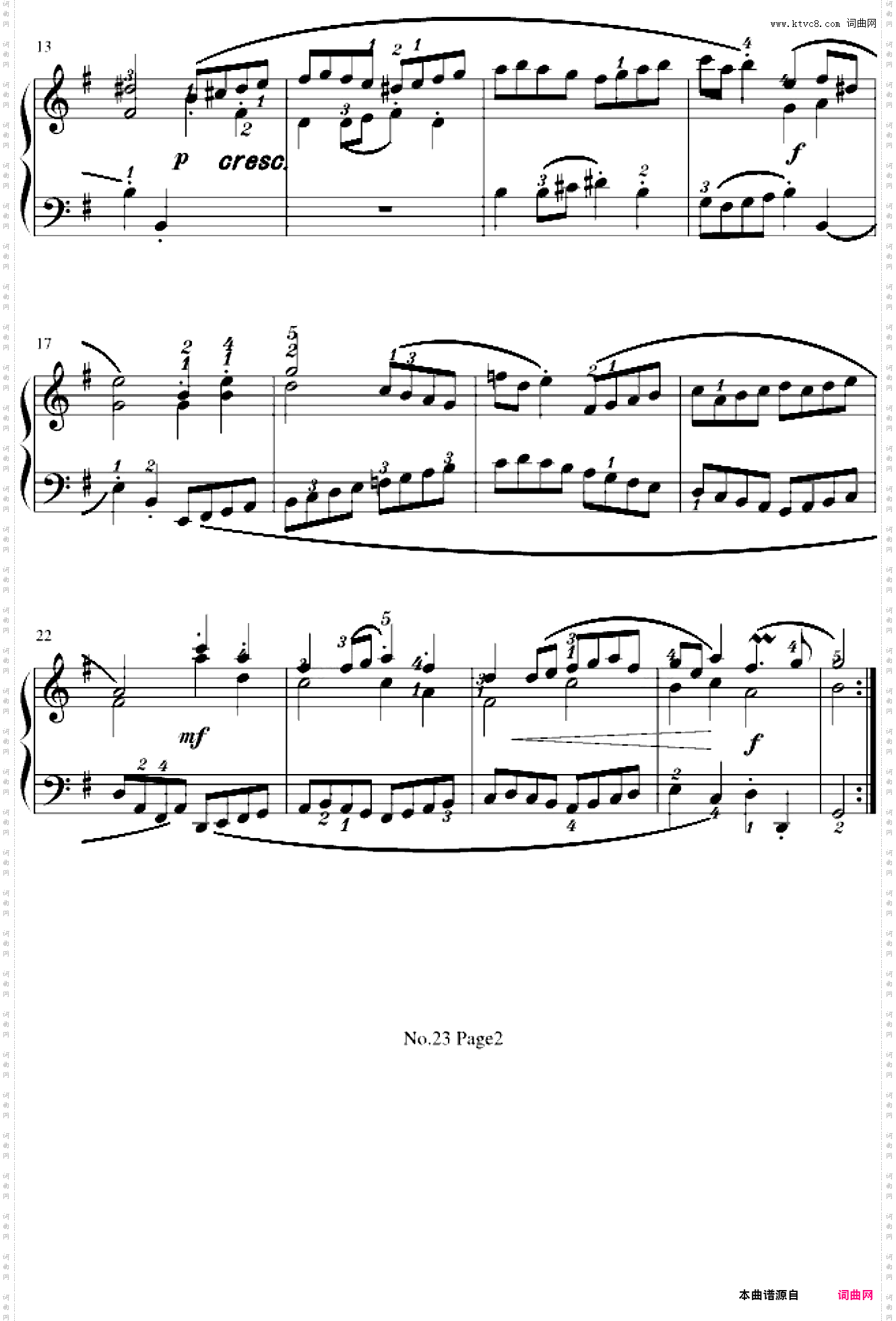 巴赫初步II No·23 Gavotte