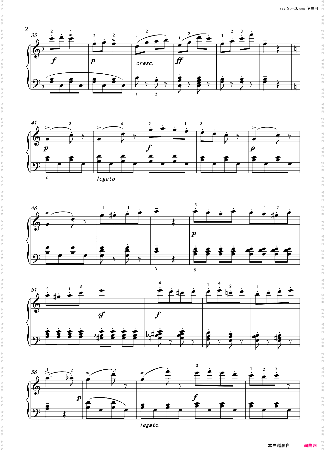 2021武汉音乐学院钢琴考级教程4级第九首