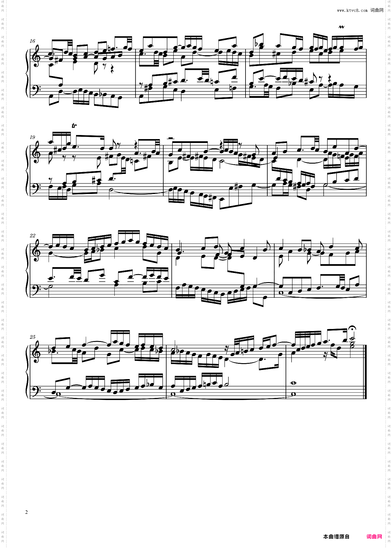 Fugue No· 1 BWV 846 in C Major