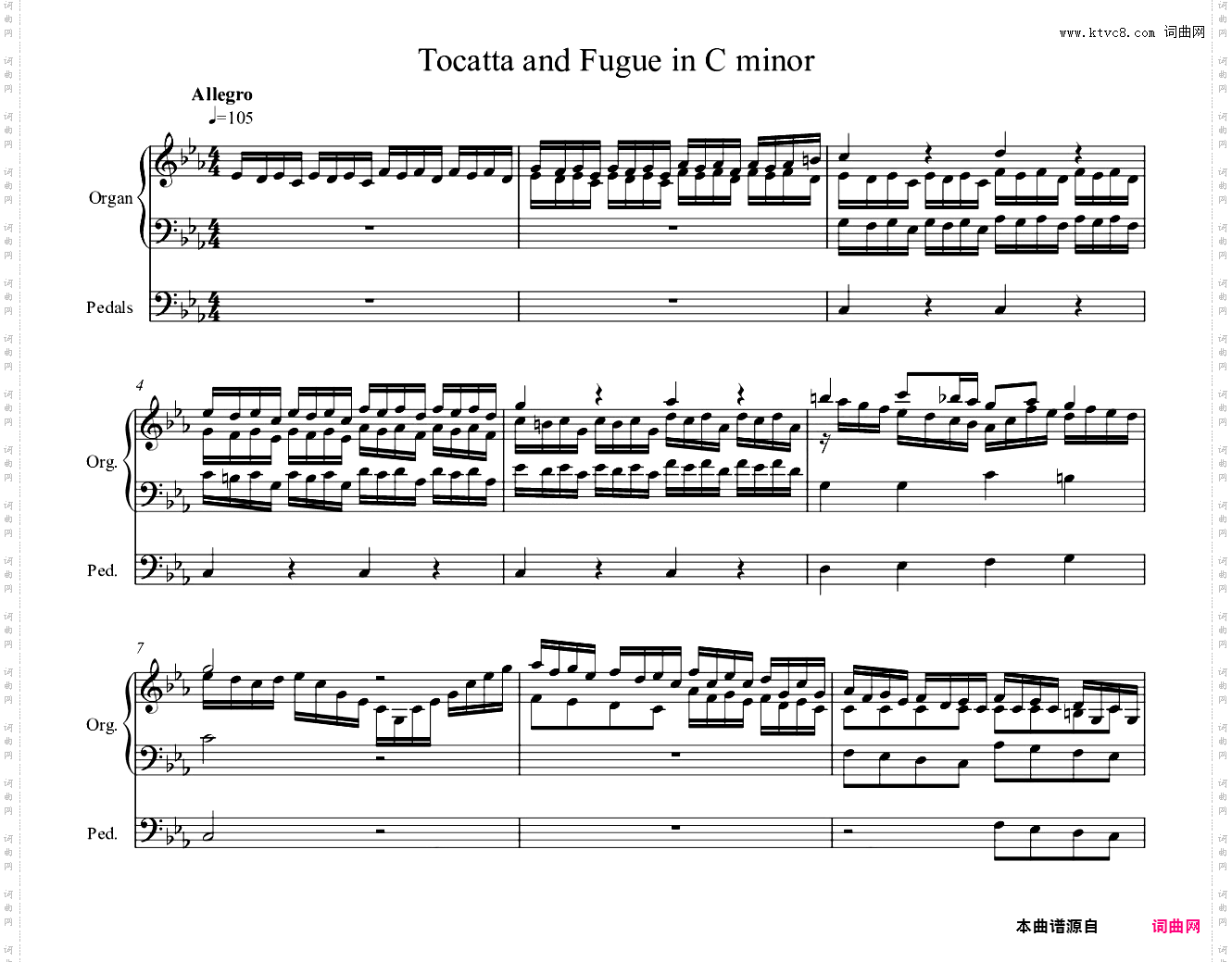 Tocatta and Fugue in C minor