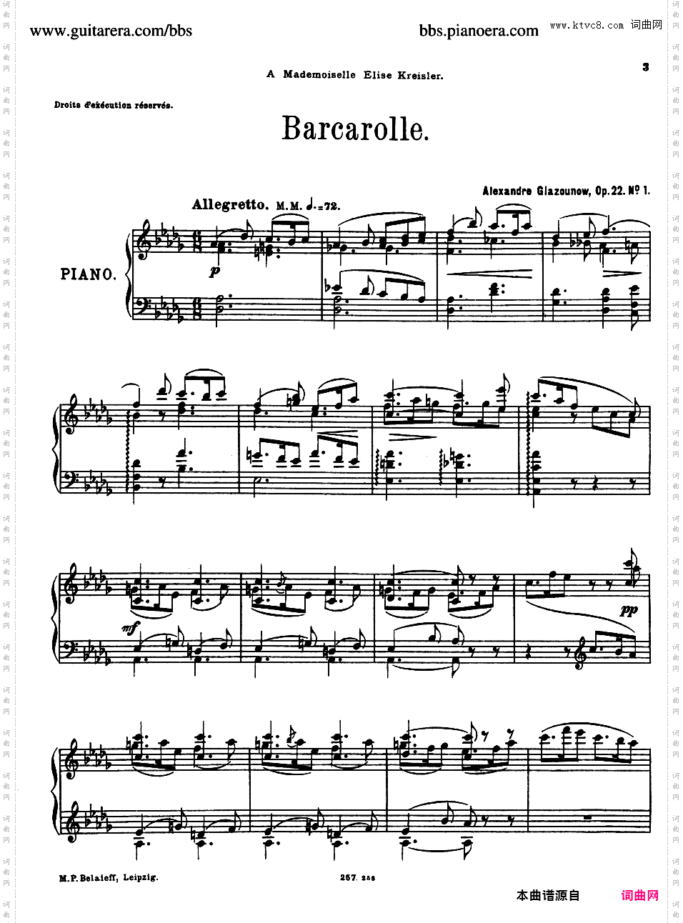 2首小品 Two Pieces Op·22