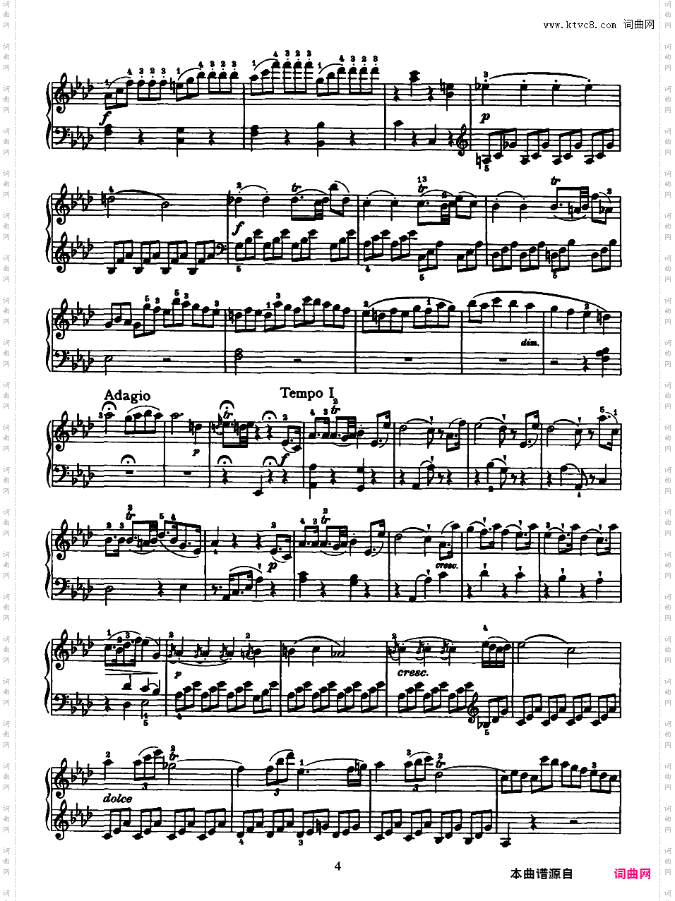 52首钢琴奏鸣曲 52 Piano SonatasPiano Sonata No 43 in Ab_NoRestriction