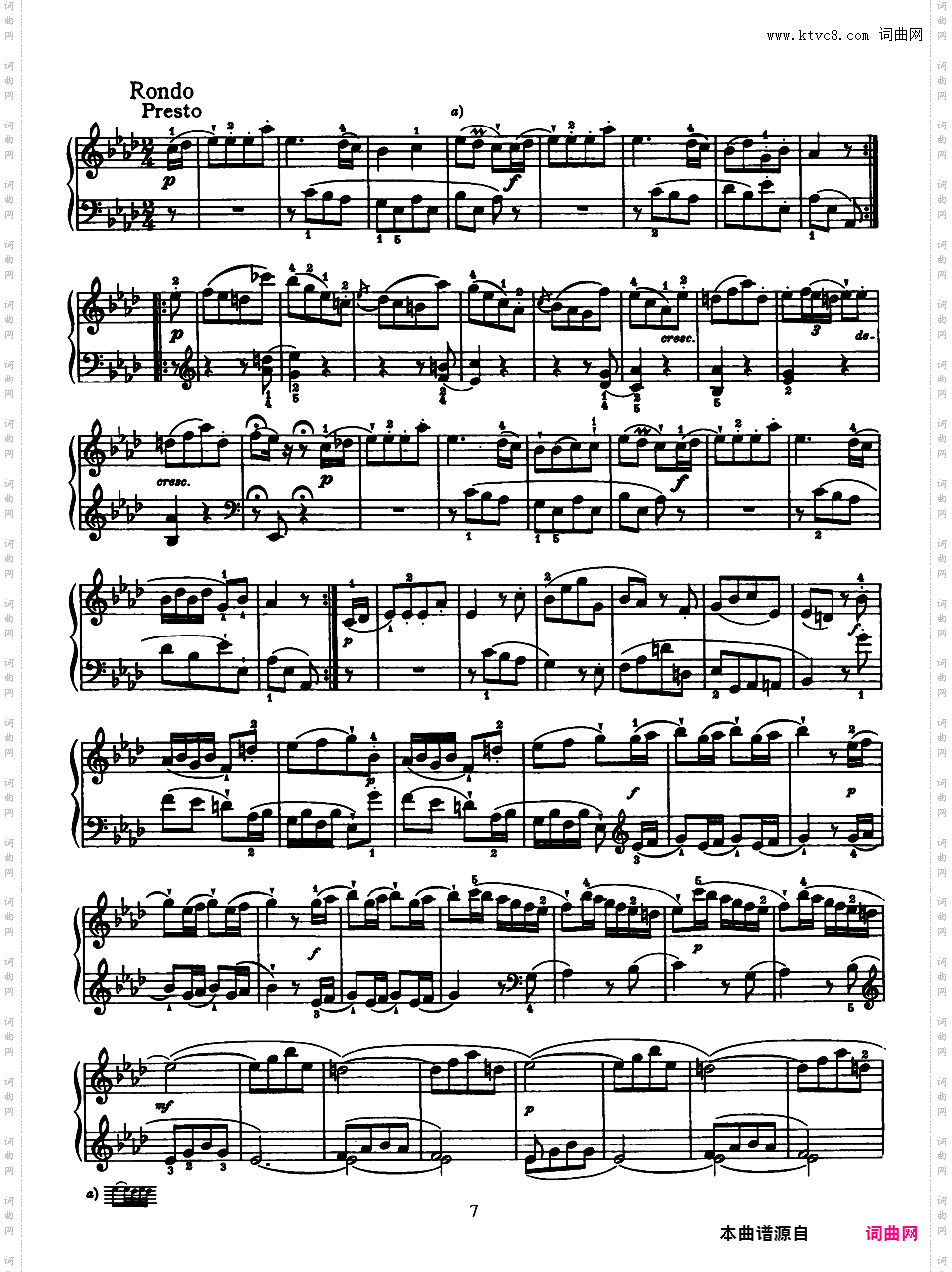 52首钢琴奏鸣曲 52 Piano SonatasPiano Sonata No 43 in Ab_NoRestriction