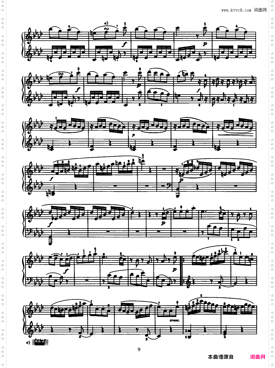 52首钢琴奏鸣曲 52 Piano SonatasPiano Sonata No 43 in Ab_NoRestriction