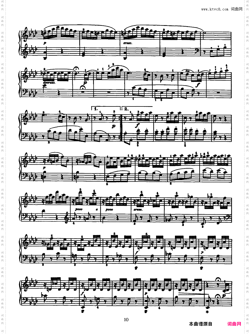 52首钢琴奏鸣曲 52 Piano SonatasPiano Sonata No 43 in Ab_NoRestriction