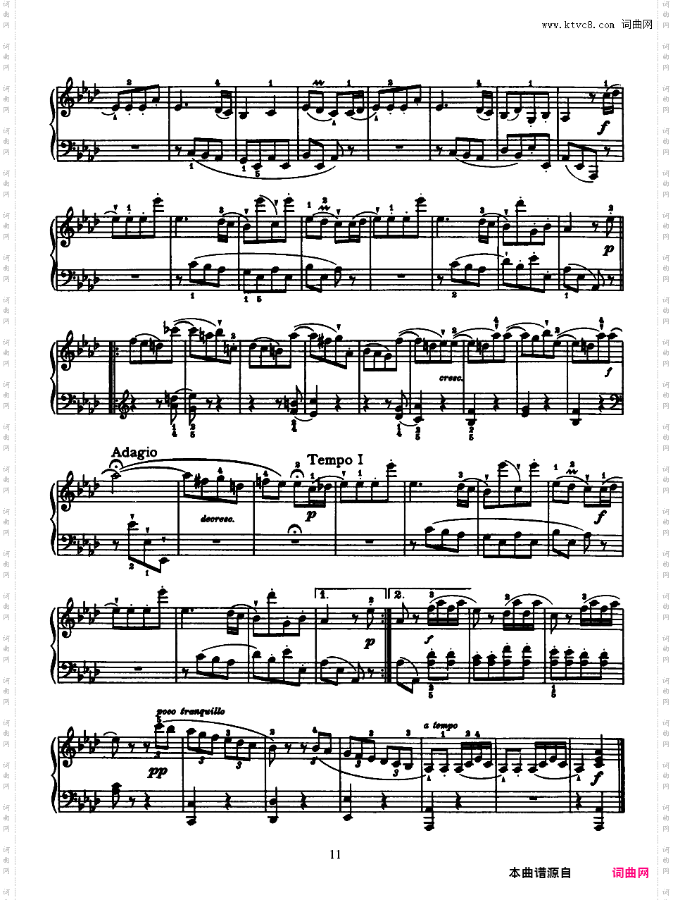 52首钢琴奏鸣曲 52 Piano SonatasPiano Sonata No 43 in Ab_NoRestriction