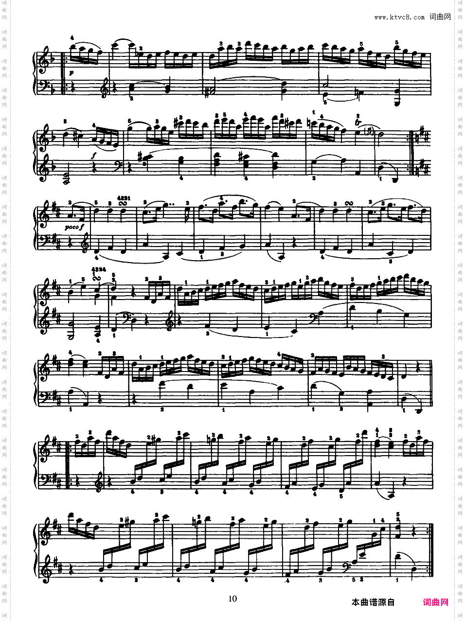 52首钢琴奏鸣曲 52 Piano SonatasPiano Sonata No 33 in D_NoRestriction