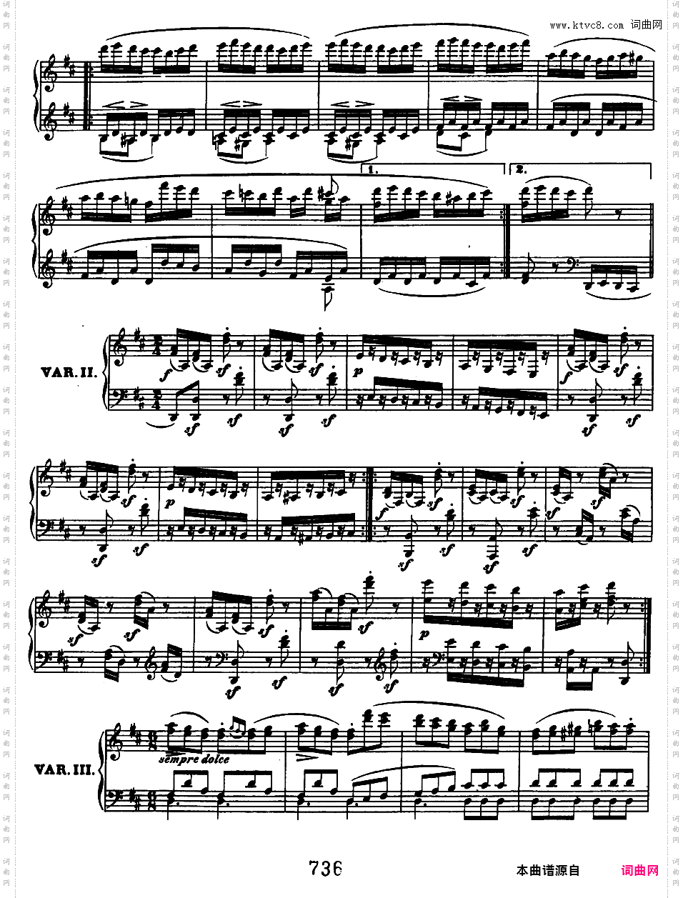 D大调主题变奏曲 Op·76