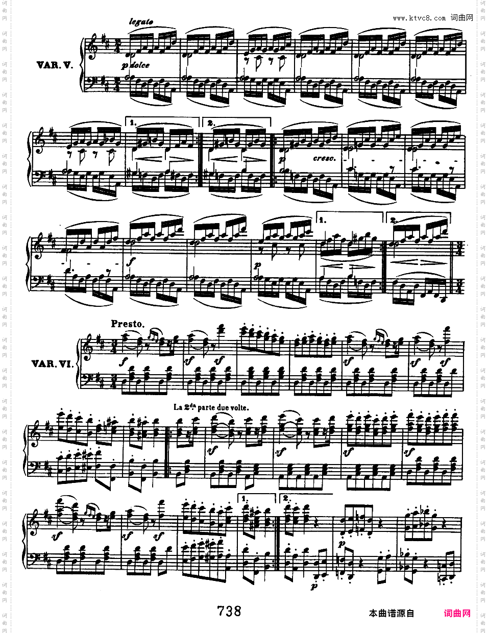 D大调主题变奏曲 Op·76