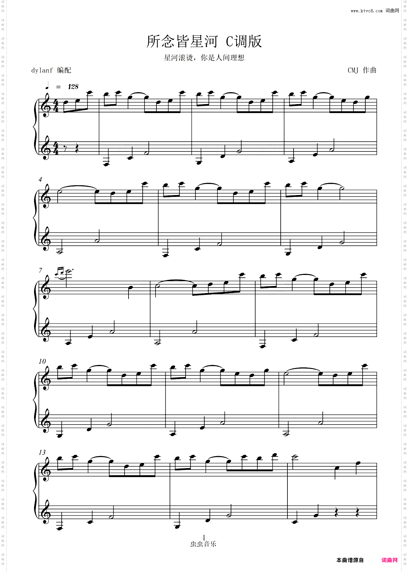 Star river in your eyes in C | 所念皆星河