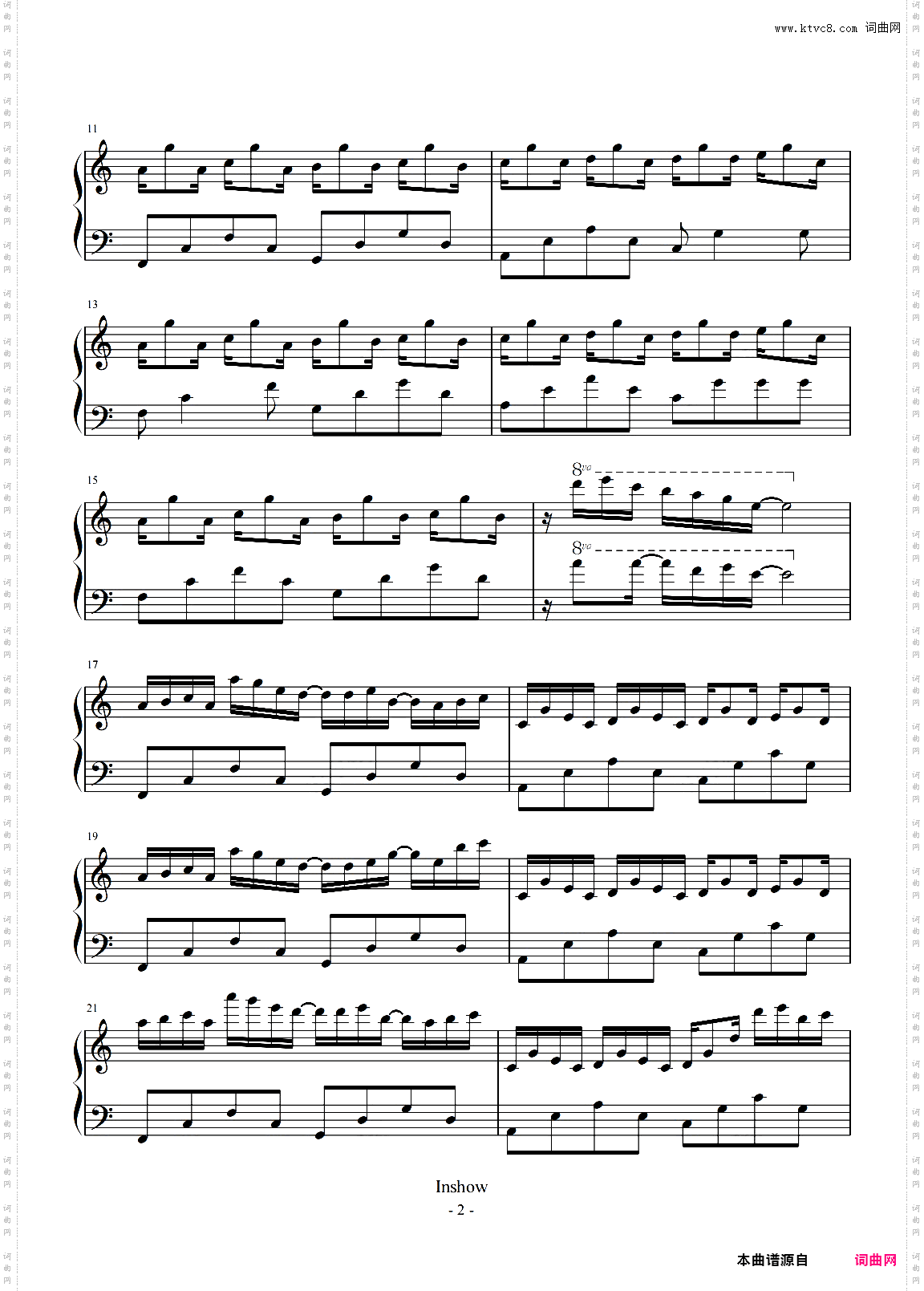 Listen【C调独奏】- Said The Sky -