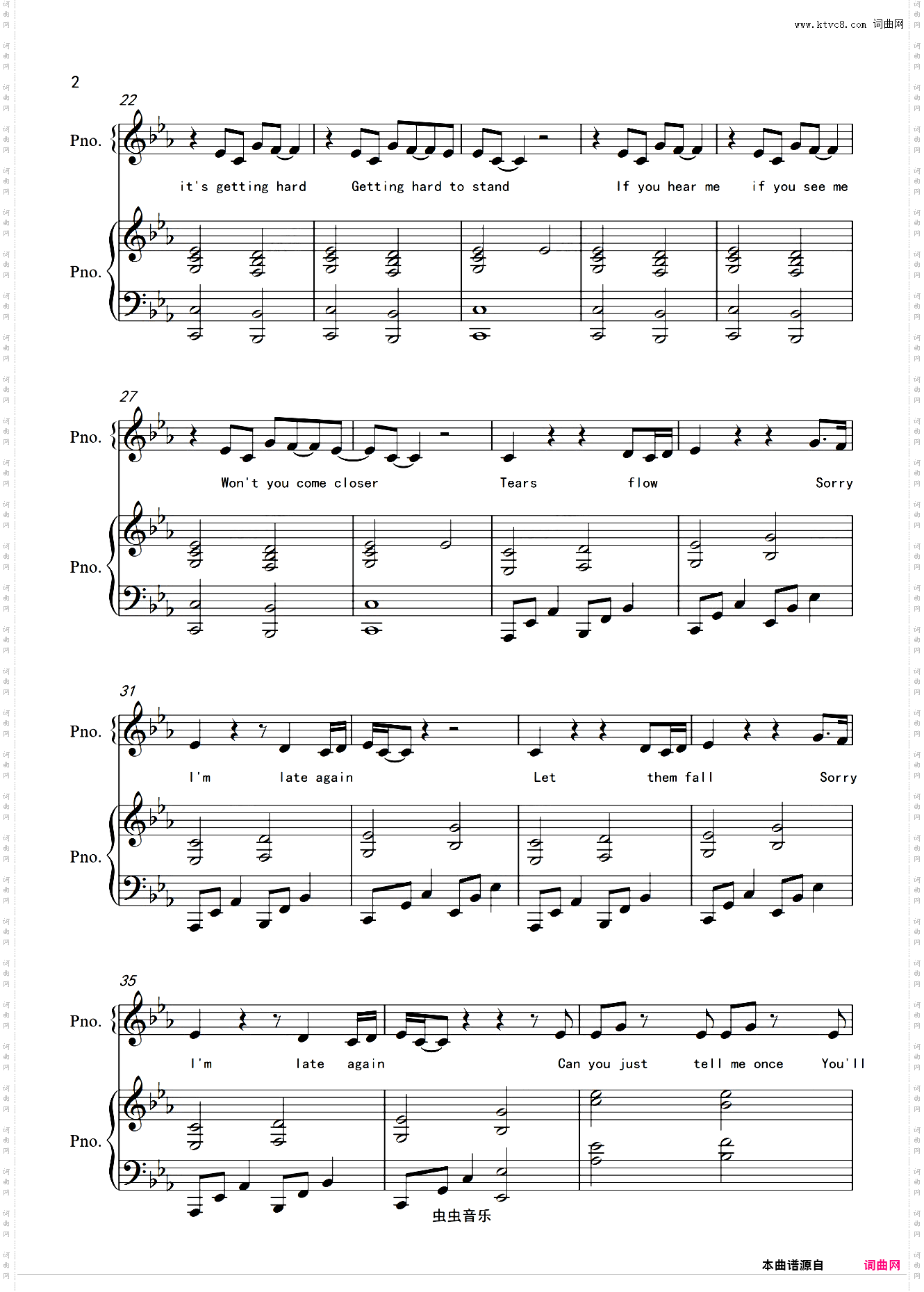 In Silence 《虽然是精神病 但没关系》【钢琴伴奏附词】