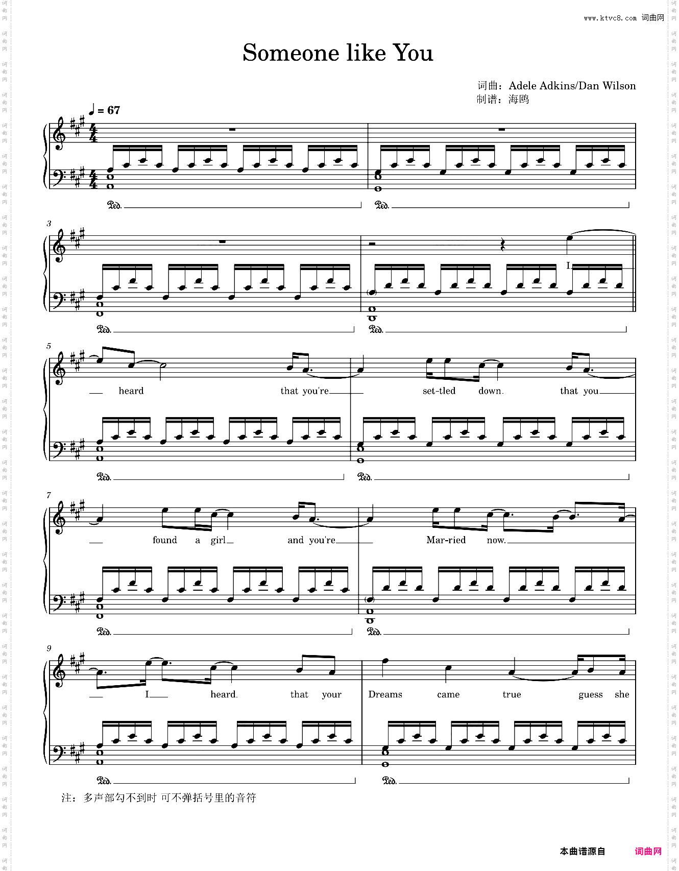 Someone Like You【精编独奏】 Adele Laurie Blue Adkins 阿黛尔
