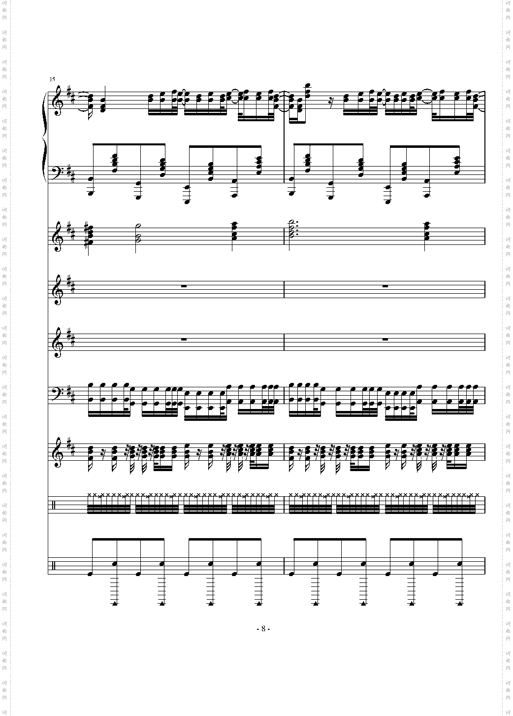 Moi Lolita钢琴混音版总谱