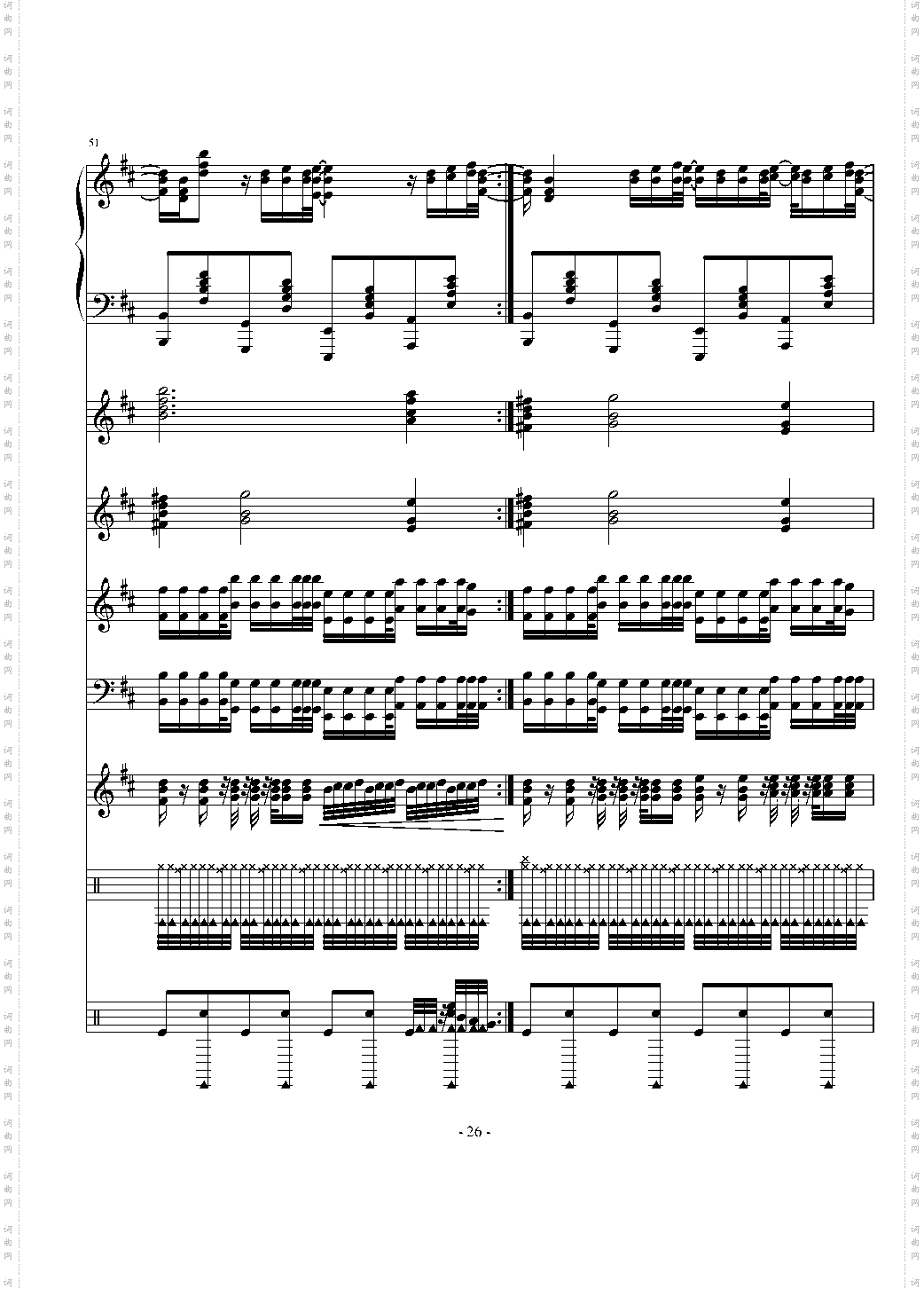 Moi Lolita钢琴混音版总谱