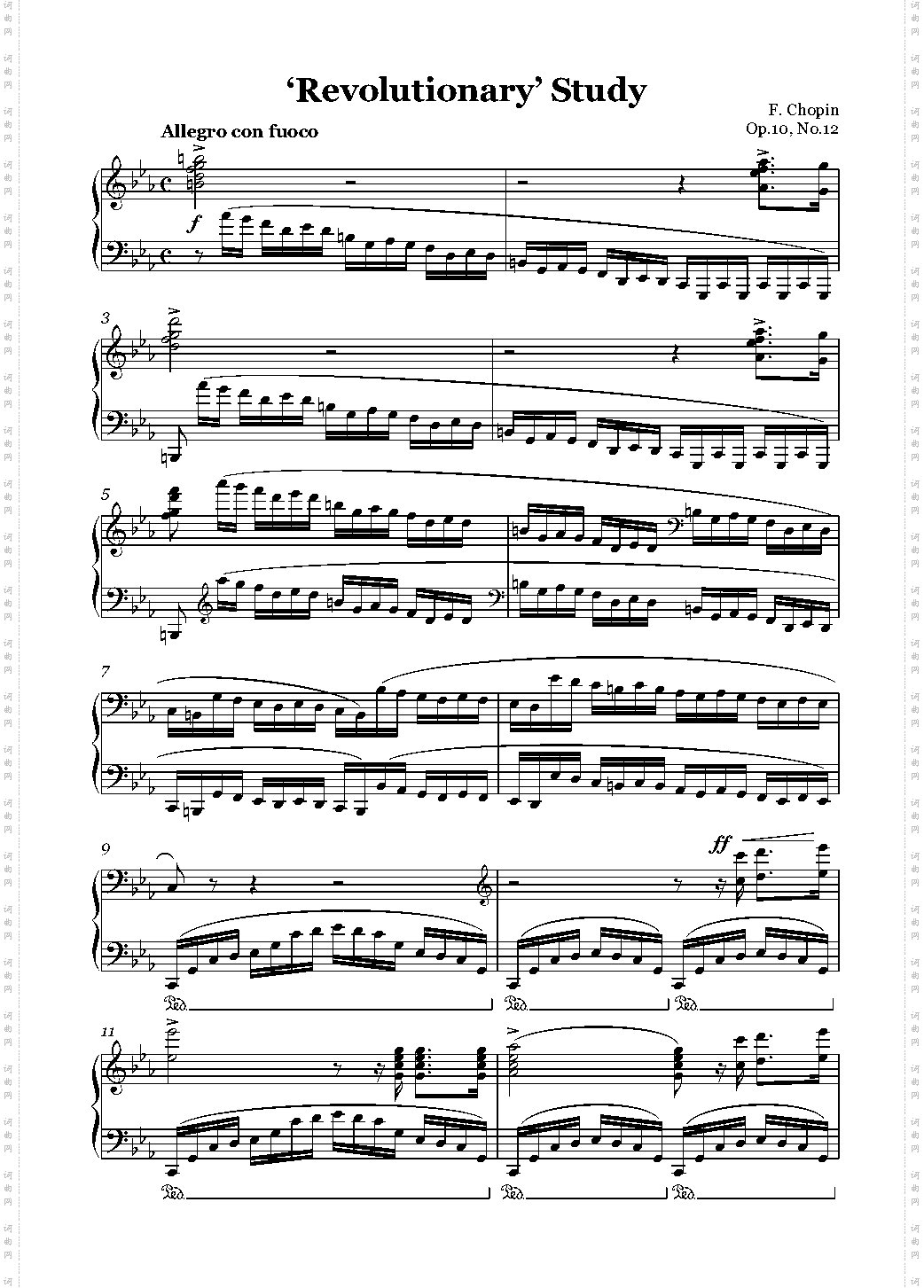 革命练习曲Op·10, No·12