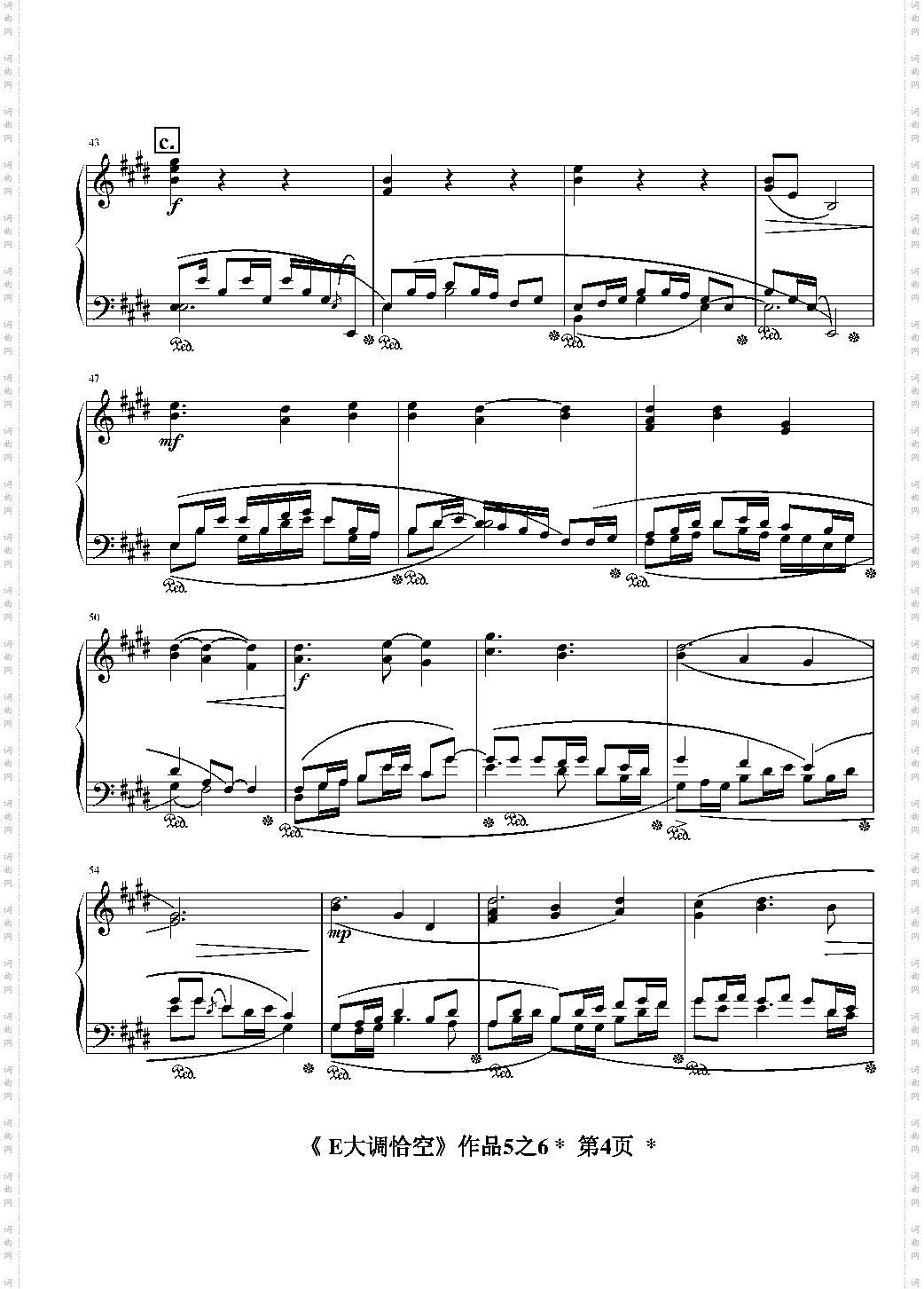 E大调恰空Op5·6080729