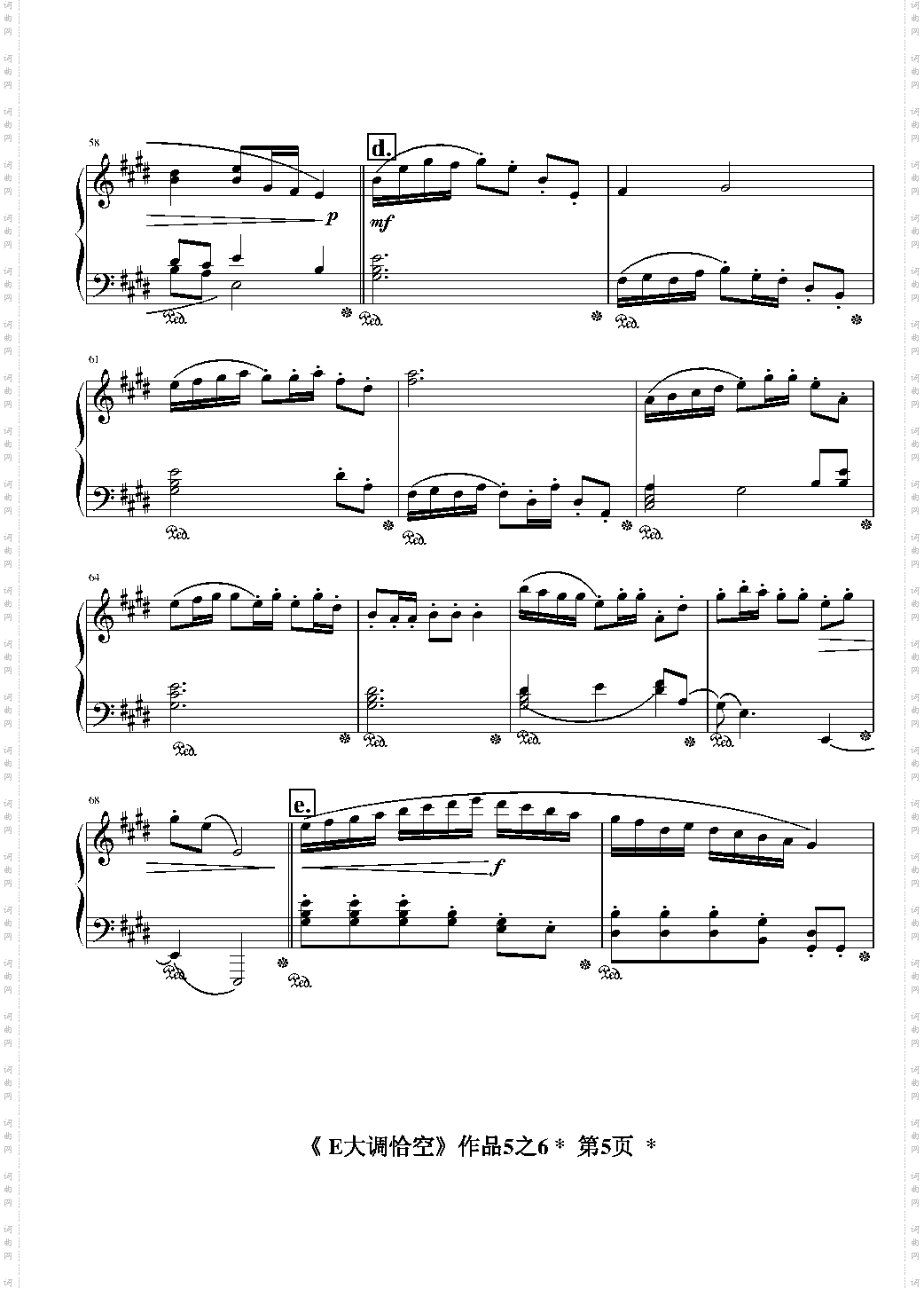 E大调恰空Op5·6080729