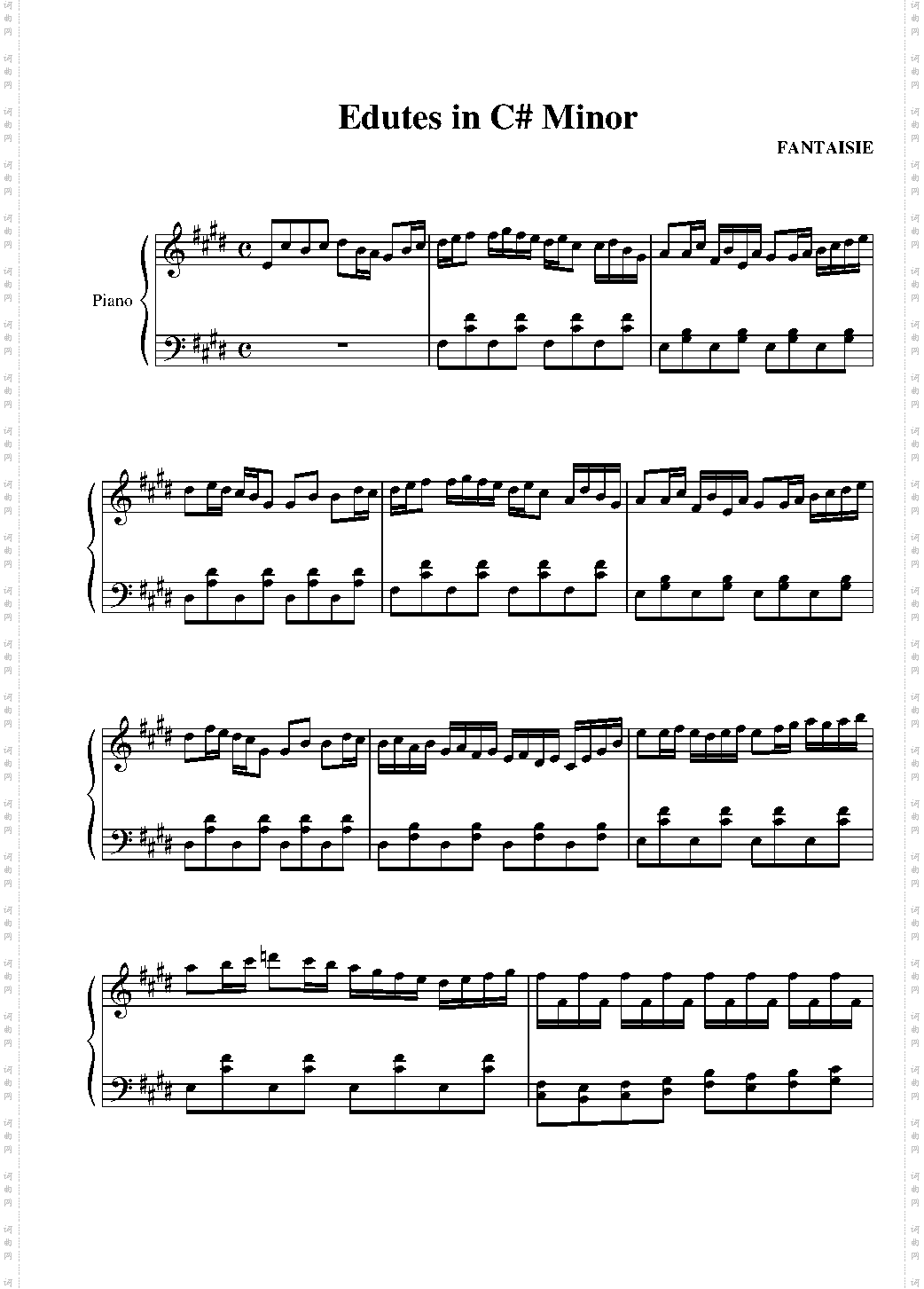 C# 小调即兴练习曲