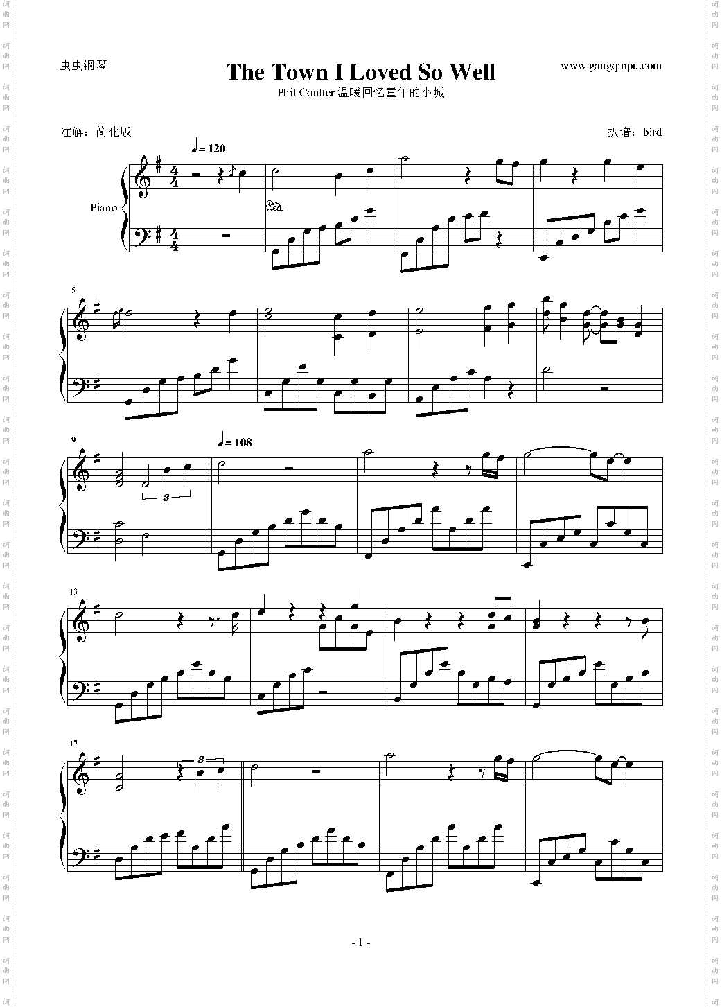 Phil Coulter 温暖回忆童年的小城The Town I Loved So Well
