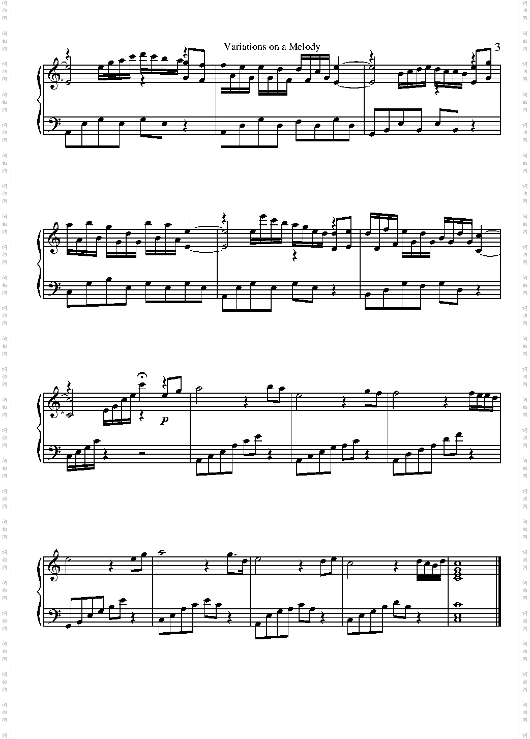 Variations on a Melody