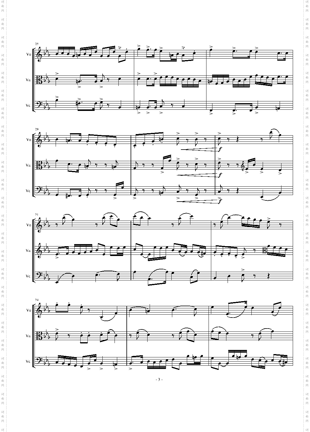 三声部赋格为弦乐三重奏而作