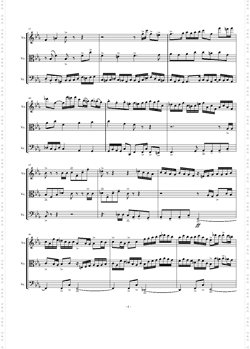 三声部赋格为弦乐三重奏而作