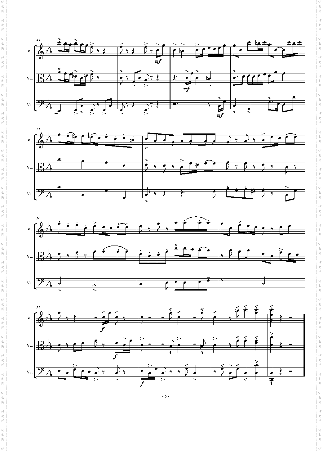 三声部赋格为弦乐三重奏而作