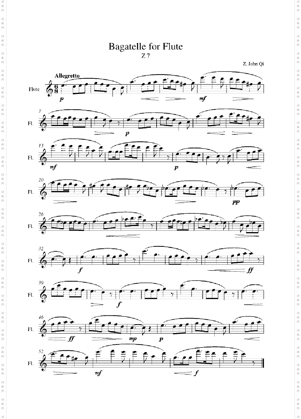 Z7 - Bagatelle No· 4 for Flute