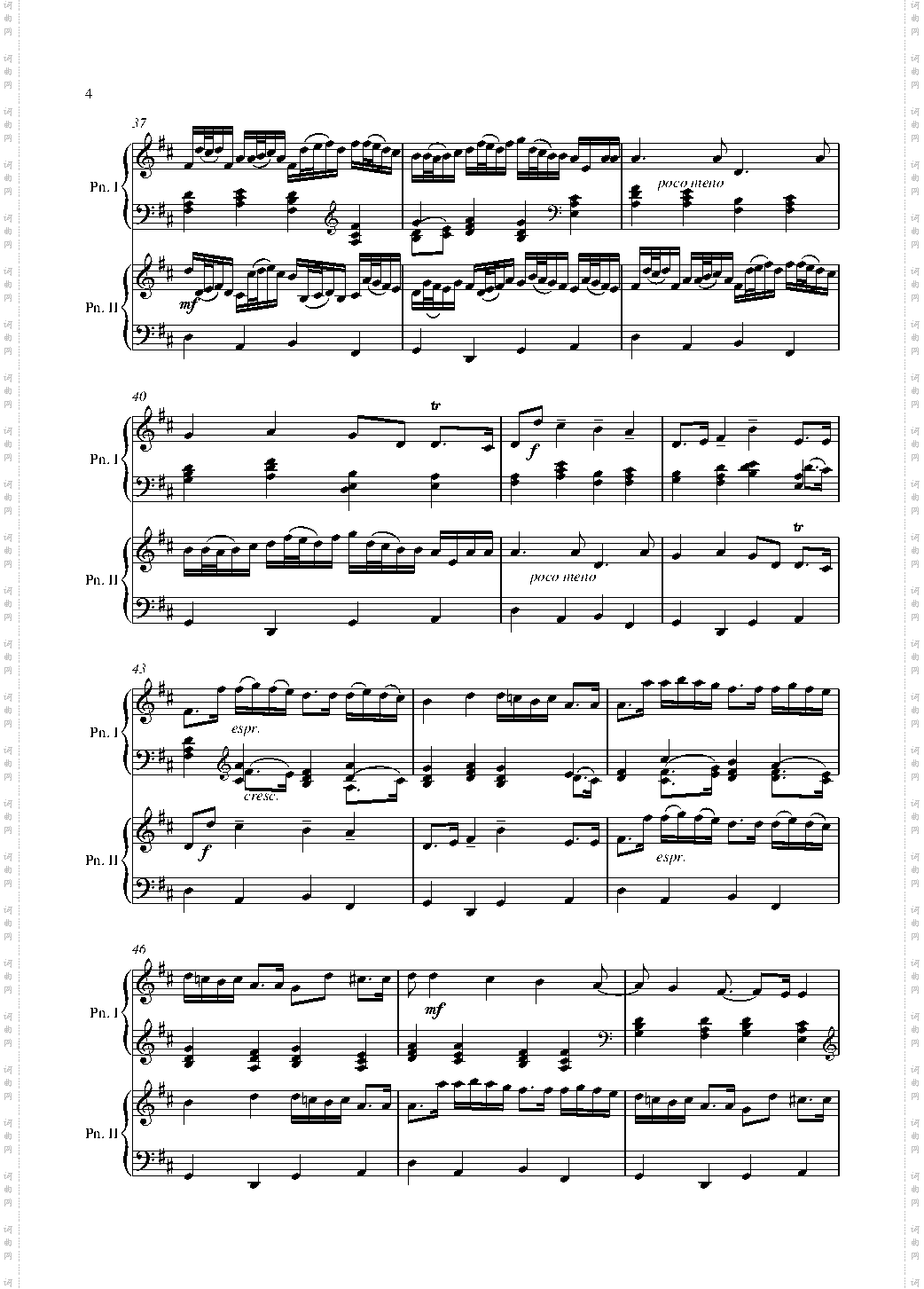 卡农 钢琴二重奏版