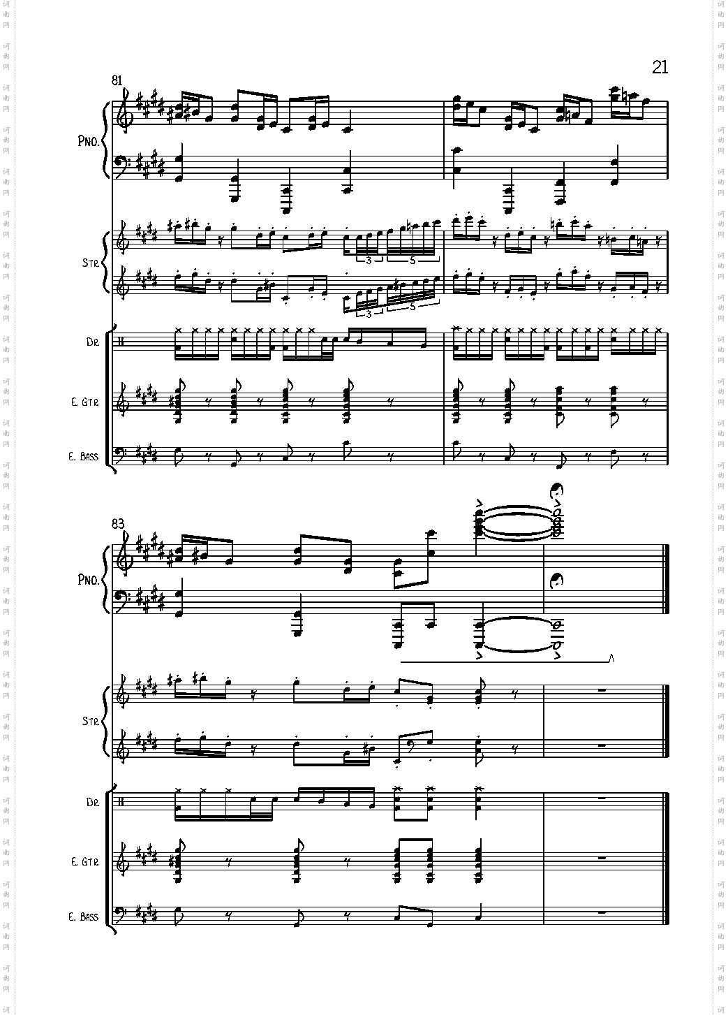 克罗地亚狂想曲总谱