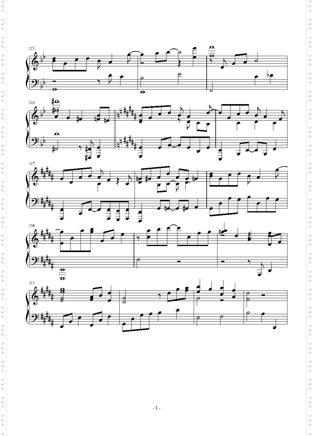 東方連奏曲 II Pianoforte 第二部分