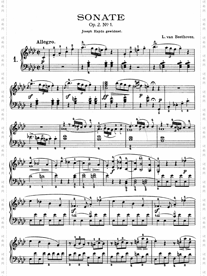 f小调第一钢琴奏鸣曲