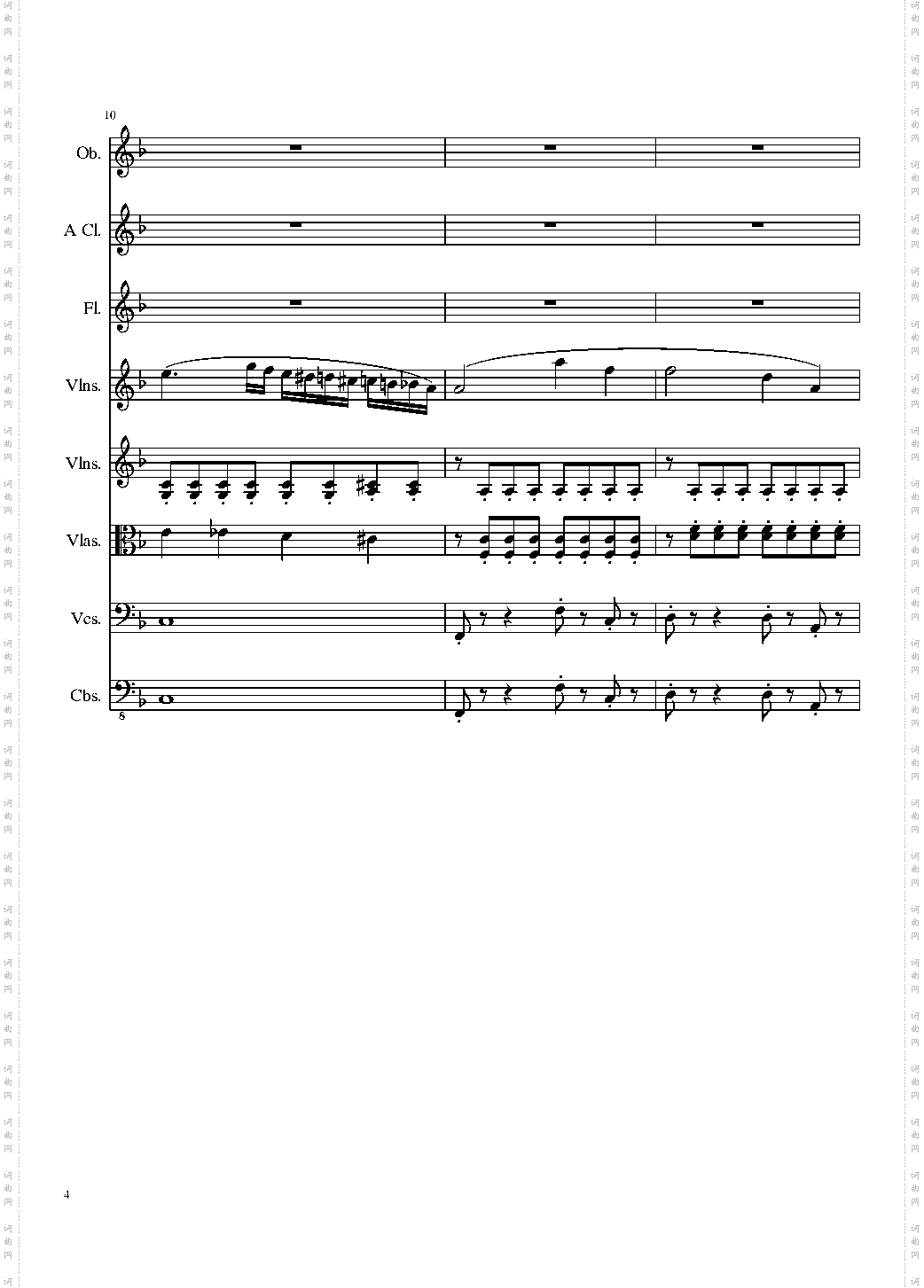 Sonata for strings,Oboes,Clinests and flutes, Op·84