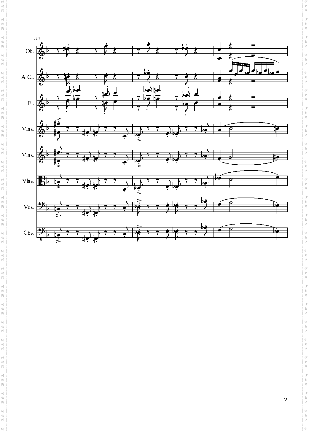 Sonata for strings,Oboes,Clinests and flutes, Op·84