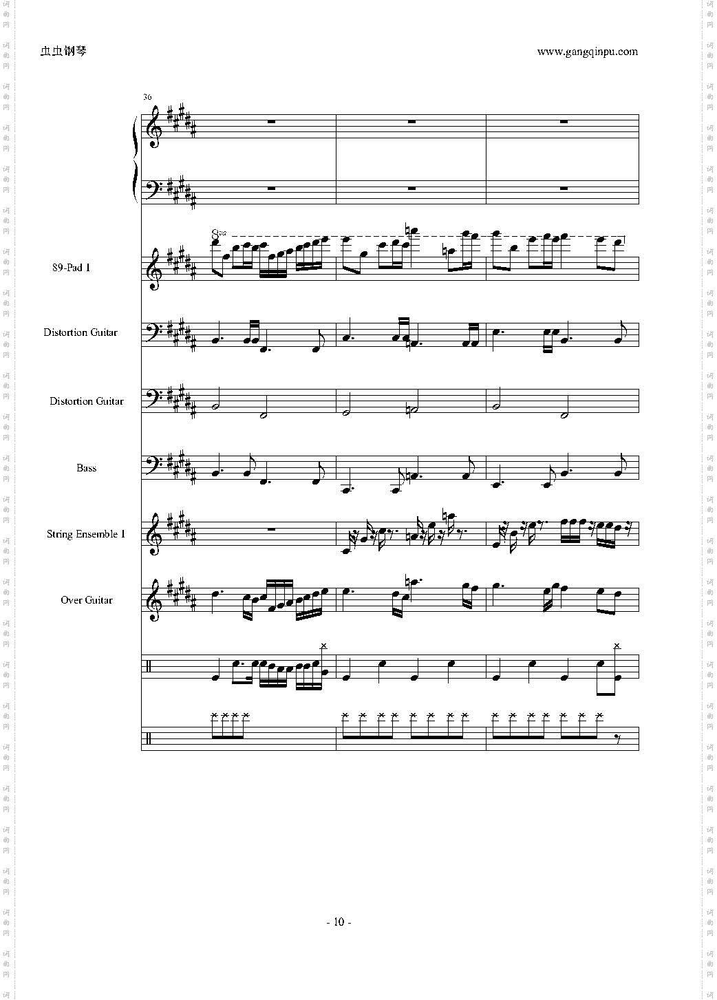 亡灵序曲总谱