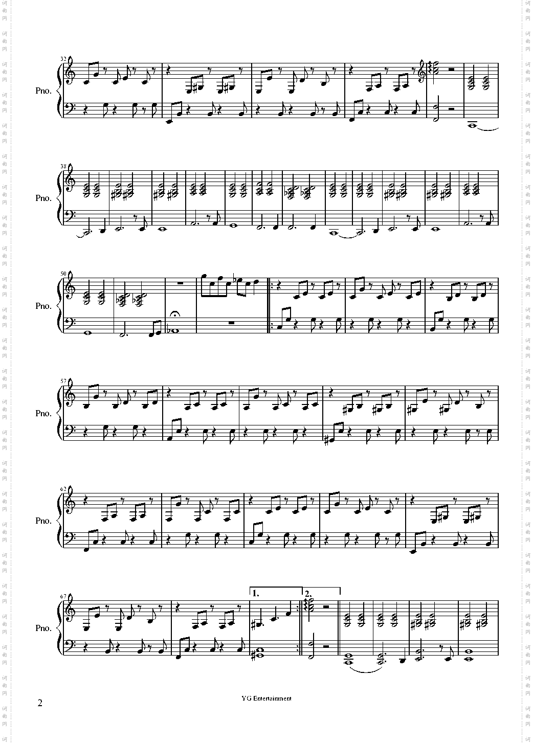 Eyes,Nose,Lips instrumental钢琴伴奏