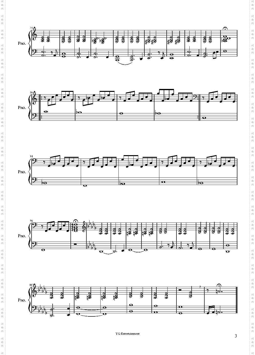 Eyes,Nose,Lips instrumental钢琴伴奏