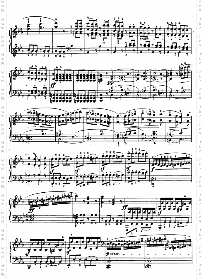 降E大调第四钢琴奏鸣曲-Op·7