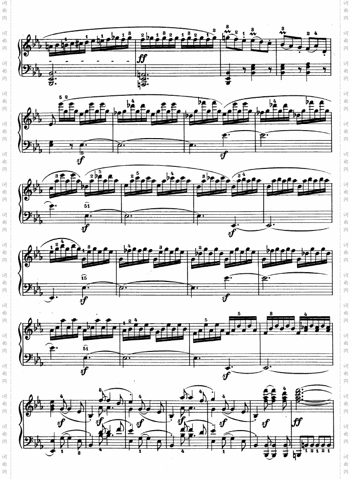 降E大调第四钢琴奏鸣曲-Op·7