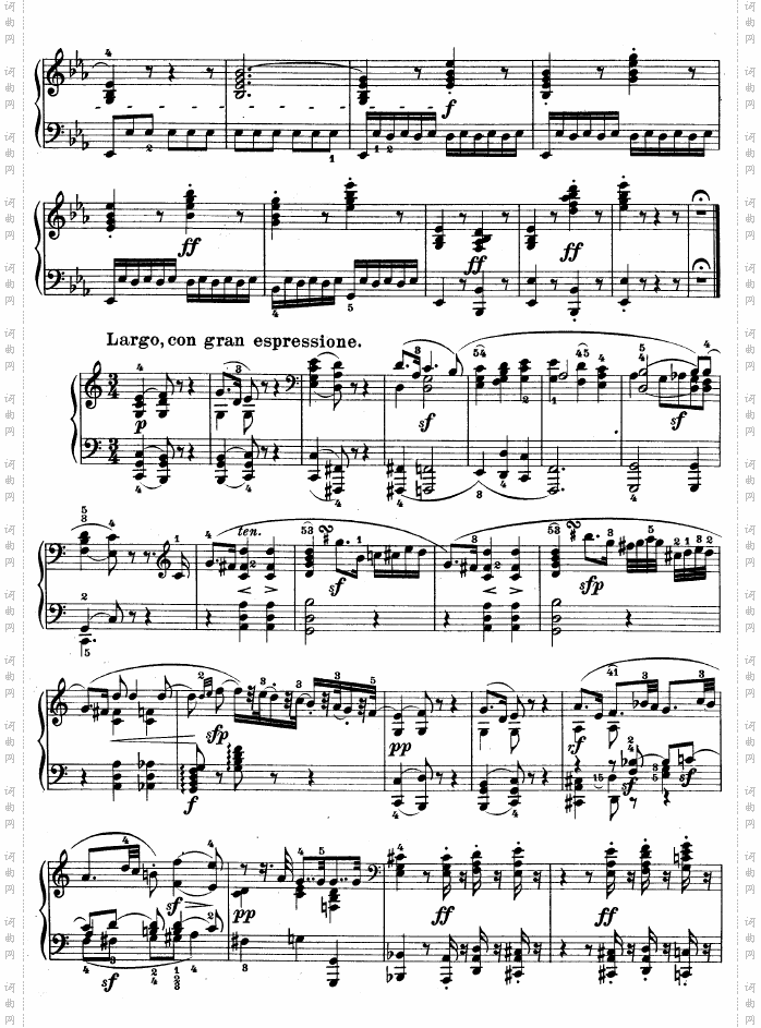 降E大调第四钢琴奏鸣曲-Op·7