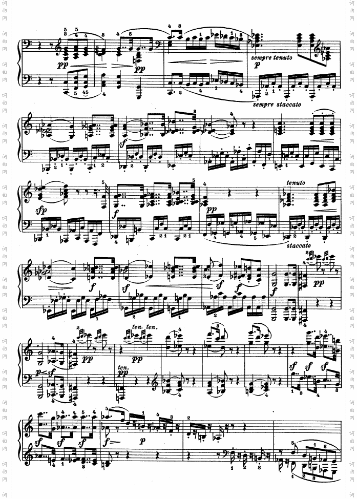 降E大调第四钢琴奏鸣曲-Op·7