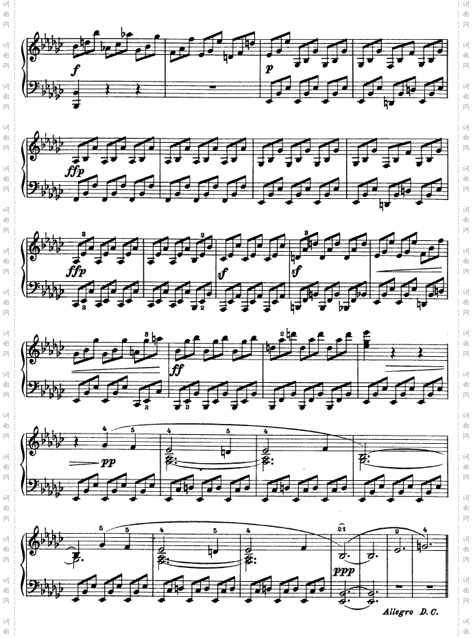 降E大调第四钢琴奏鸣曲-Op·7