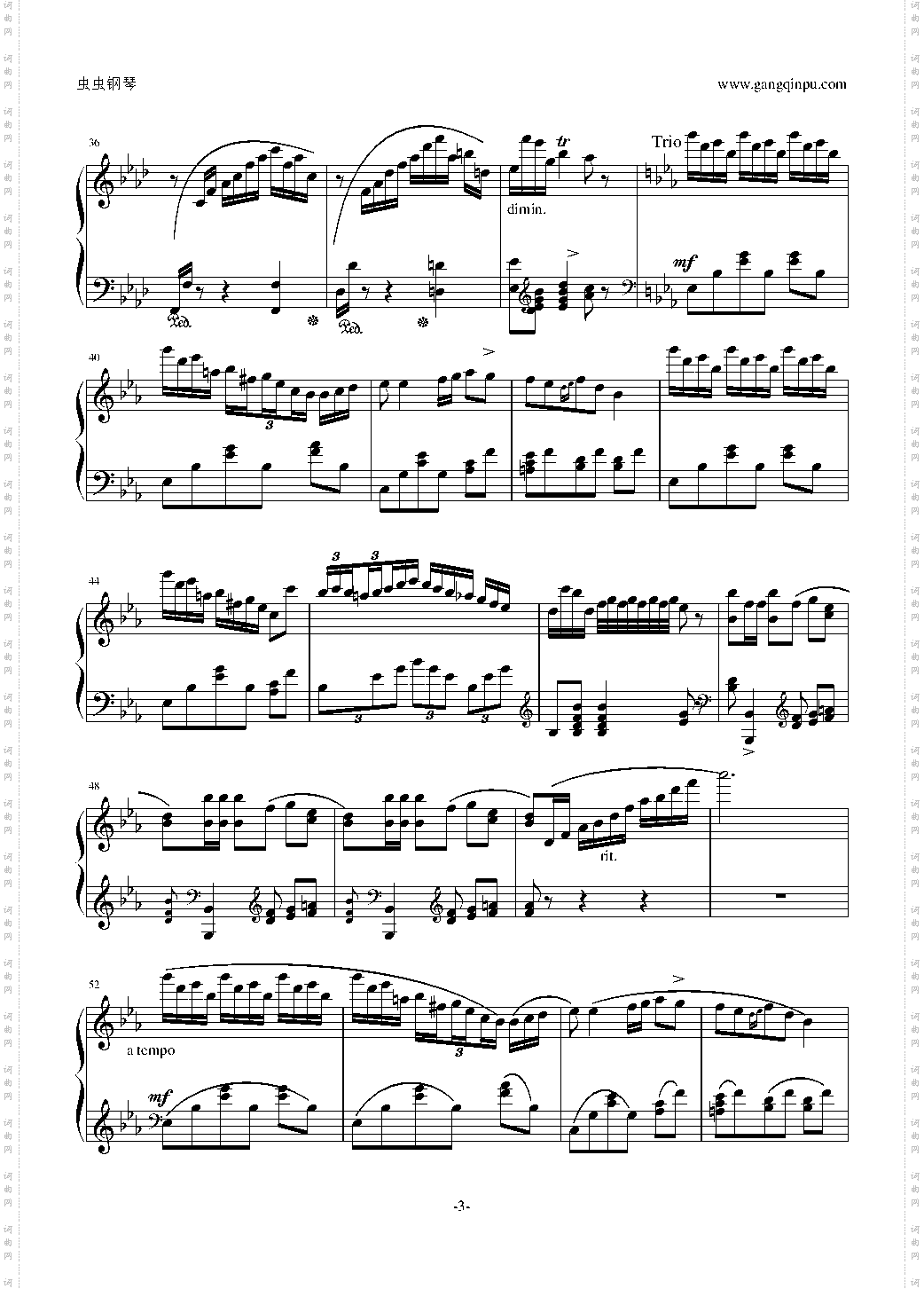 降A大调波兰舞曲肖邦遗作