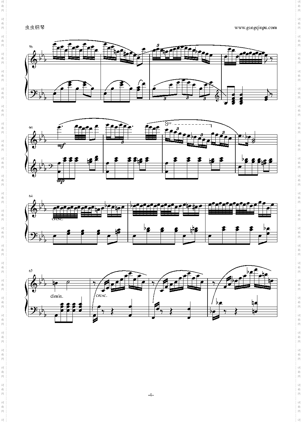 降A大调波兰舞曲肖邦遗作
