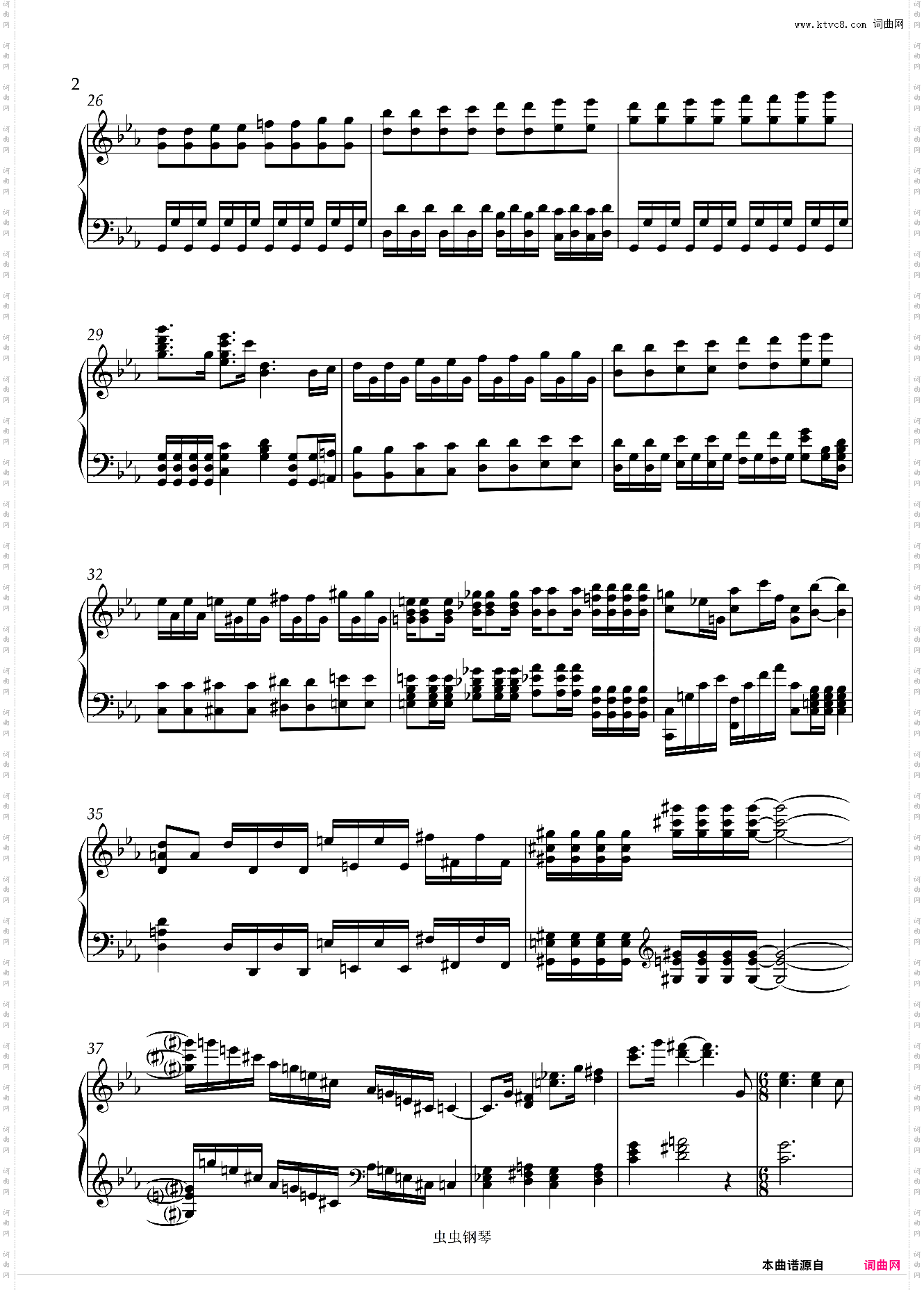 c小调小提琴协奏曲 原创编配钢琴伴奏谱 原创钢琴谱